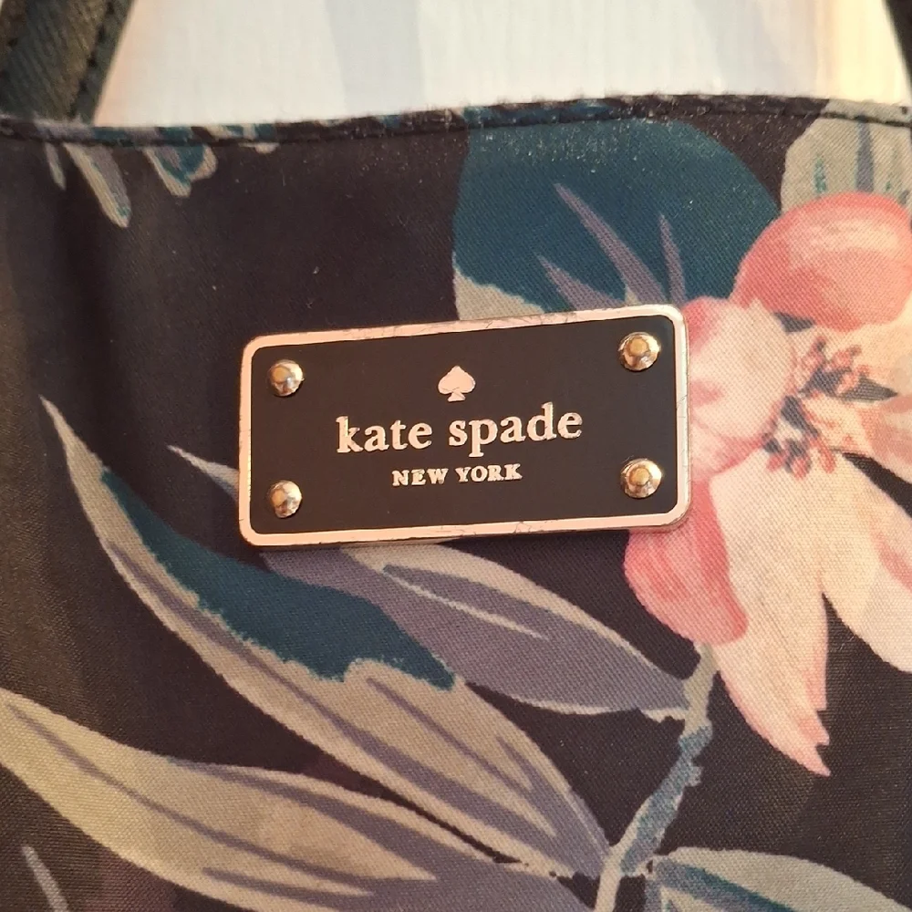 Kate Spade Black and Pink Floral Tote Bag - Picture 2 of 10
